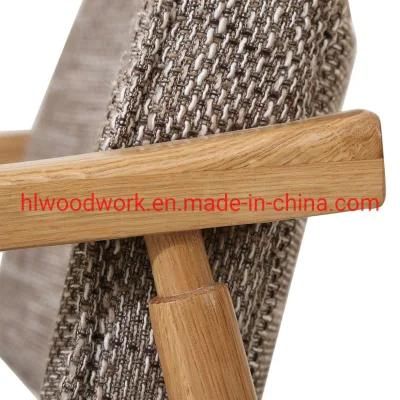 Leisure Chair Dining Chair Rubber Wood Frame Natural Color Fabrice Cushion Browm Color Wooden Chair Wooden Furniture Dining Room Chair