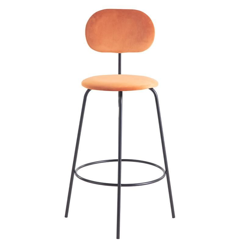 Metal PP Plastic High Stool Leisure Cafe Designer Creative Coffee Hotel Dining Bar Chair