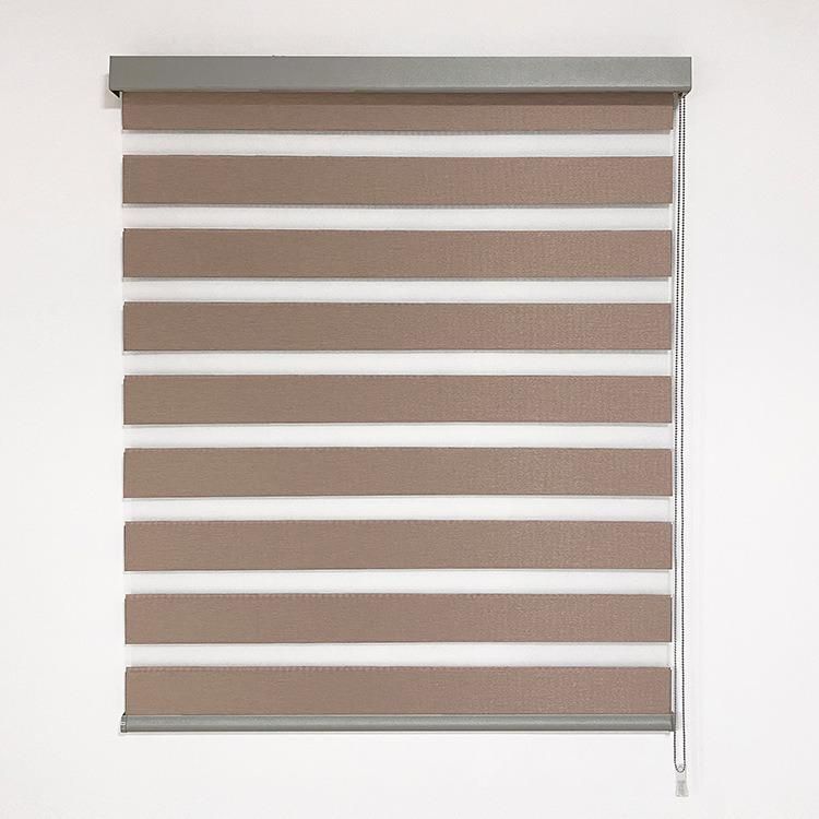 Zebra Roller Blinds with Dual Layers Sheer Window Shades