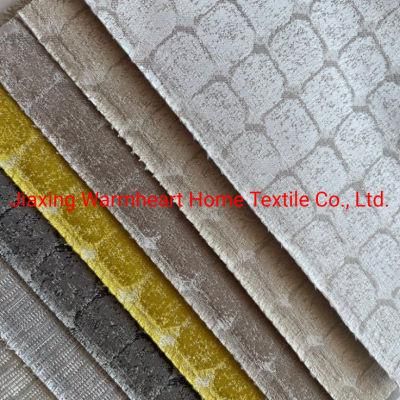 100%Polyester Jacquard Fabric High Density Sofa Fabric Woven Fabric Furniture Fabric Upholstery Fabric Decorative Cloth (WH114) with Ready Goods