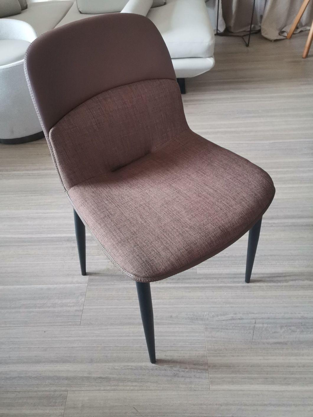 2022 New Designed Plywood Board Fabric Dining Cafeteria Chair with Steel Leg