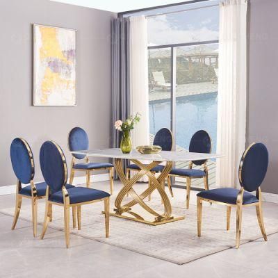 Modern Design Elegant Silver Metal Dining Room Leather Chair