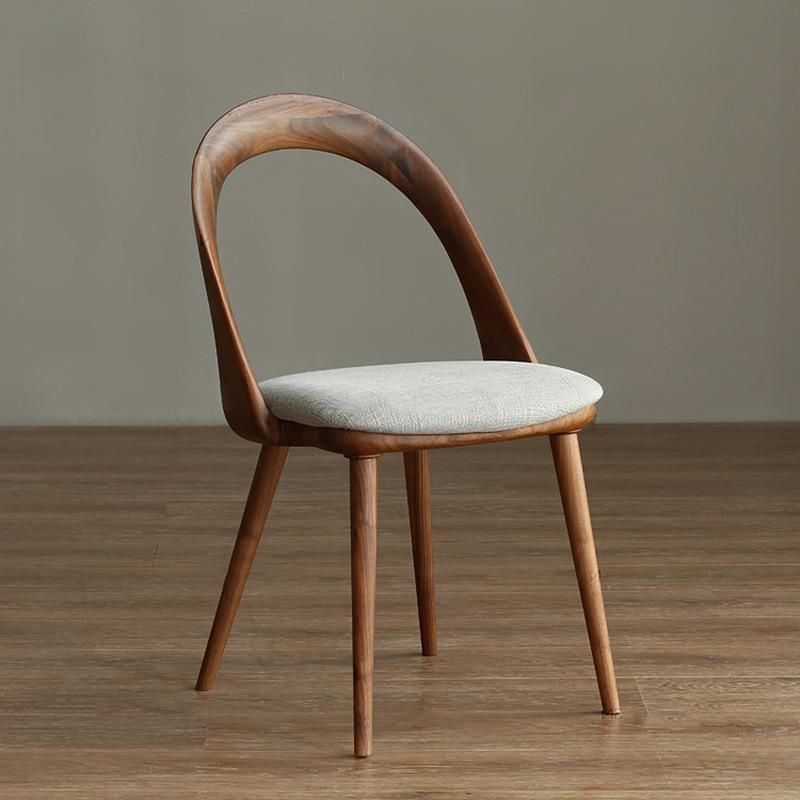 Fashion Solid Wood Restaurant Furniture Fabric Dining Chair Made in China Guangdong