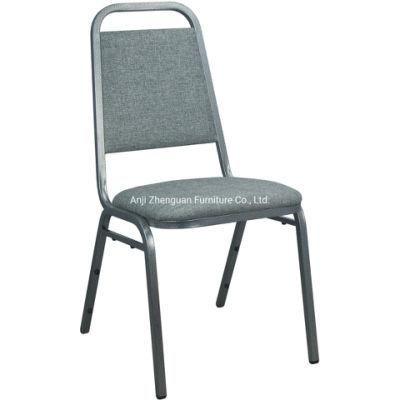 Professional Manufacturer of Stackable Ascot Charcoal Fabric Metal Steel Dome Seat Dining Banquet Chair (ZG10-001)