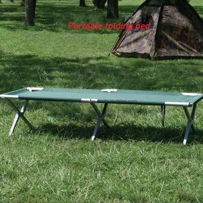 Lightweight Outdoor Portable Camping Stretcher Folding Metal Bed