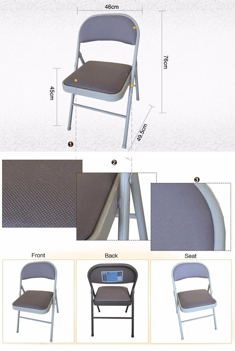 Wholesale Patio Cheap Promotion Solid Portable Metal Fabric Folding Chair