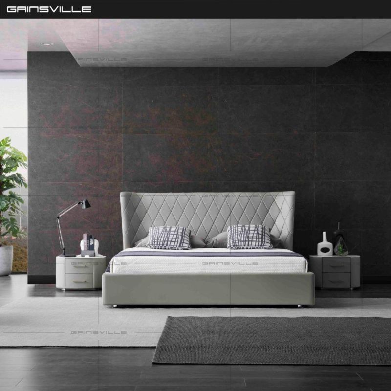 Gainsville Furniture Designer Home Furniture Bedroom Sets Soft Fabric Upholstered Storage Bed Gc1827