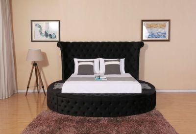 Huayang Living Room Furniture Leisure Beds Fabric Sofa Bed Fabric Bed Round Bed