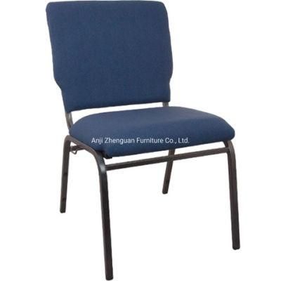 Professional Manufacturer of 18 Inch Wide Blue Fabric Economy Metal Auditorium Chair (ZG13-006)