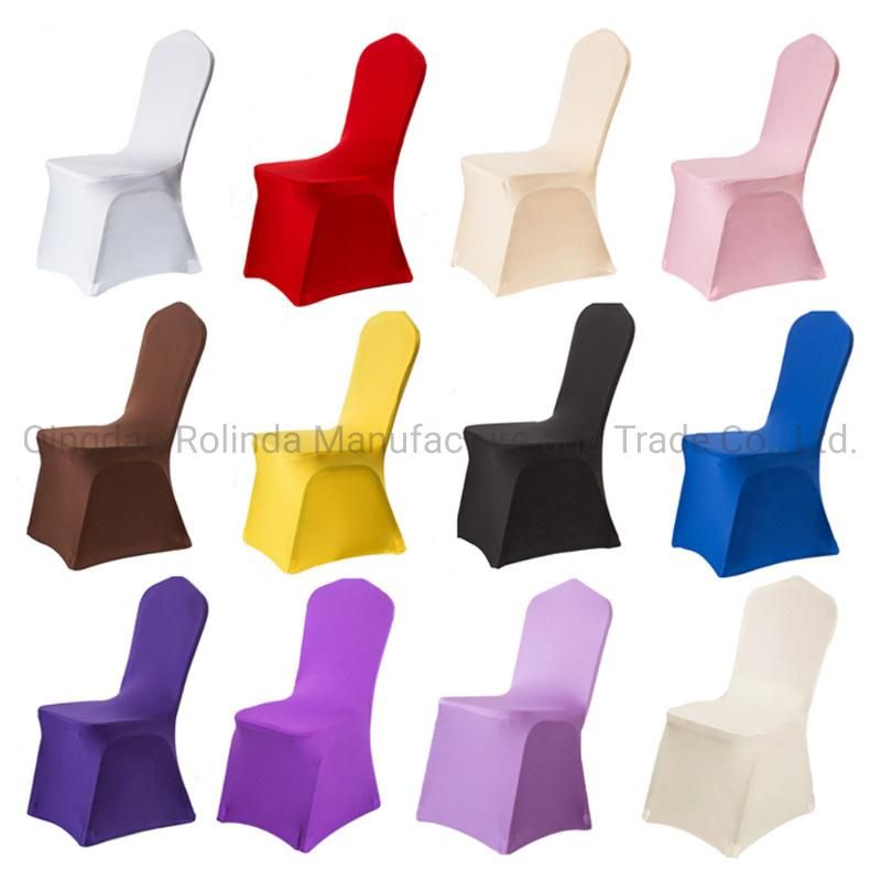 Whole Sale Cheaper 160GSM Custom Hotel Wedding Banquet Spandex Fabric Lycra Chair Cover
