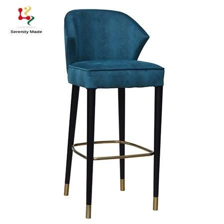 Hot Sale Popular Furniture Metal Fabric Armchair Cafe Bar Hotel Stool