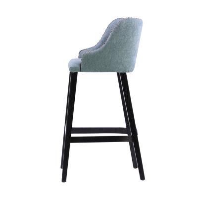 Commercial Furniture Fabric Upholstered Wooden Frame Low Back Bar Chair