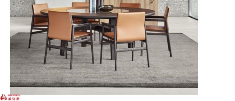 New Wood Chair Modern Dining Room Furniture Fabric / PU Upholstered Dining Chair