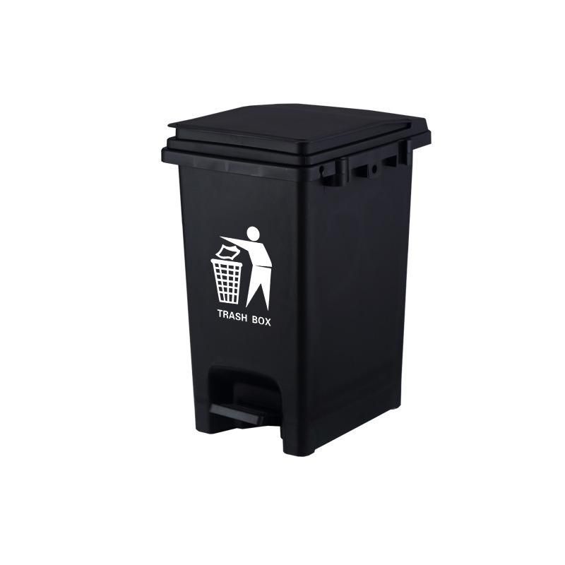 Splicing Commercial Household Foot Pedal Outdoor Plastic Trash Can Pedal Four-Color Classification 15L/30L Trash Bin