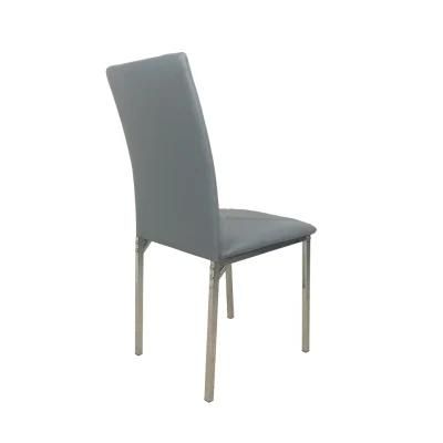 Wholesale Dining Room Furniture PVC Leather Chair Metal Frame Dining Chair
