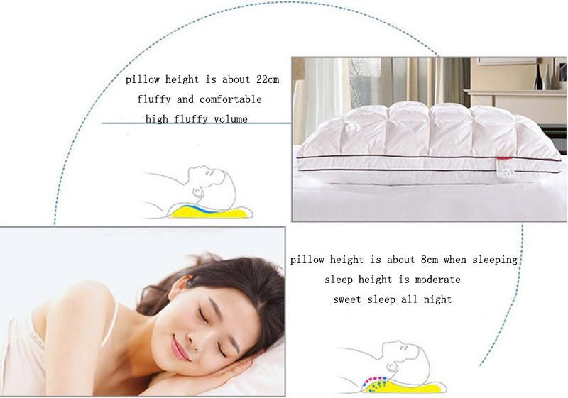 China Manufacture Down Proof Fabric Hold Hotel Pillow Bed Pillow