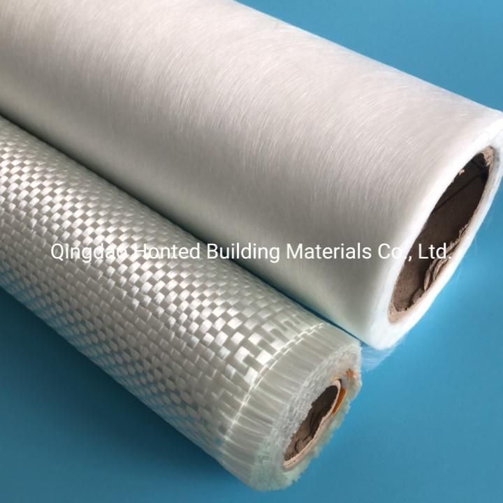 400G/M2 600g 800g E Glass Fiberglass Roving Woven Glass Fiber Cloth for Manhole Cover Fishing Boat GRP Pipe Fiberglass Products Cooling Tower