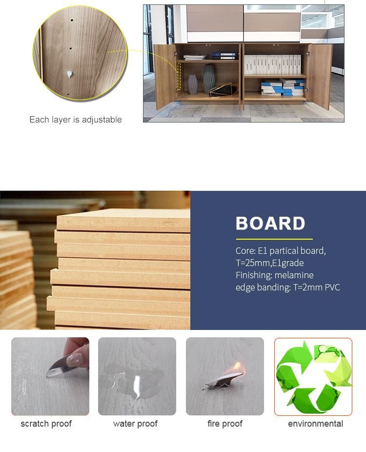 High Quality Office Furniture Combination Swing Door Storage Wooden Filing Cabinet