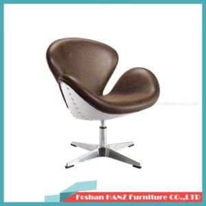 Sliver Aluminum Rivets Vintage Finish Leisure Retro Fabric Leather Swarm Aviator Chair