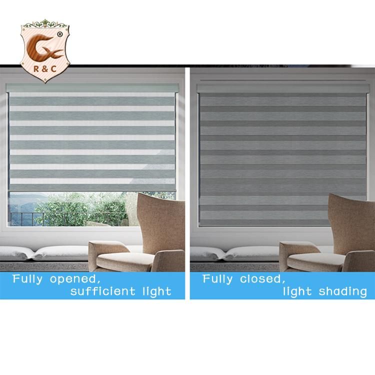 Window Zebra Blinds High Quality Low Price Day and Night Blinds Shades Motor Control Sunscreen