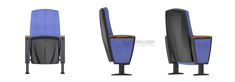 Standard Cushion Meeting Auditorium Chairs Movable Fabric Theater Auditorium Folding Chairs