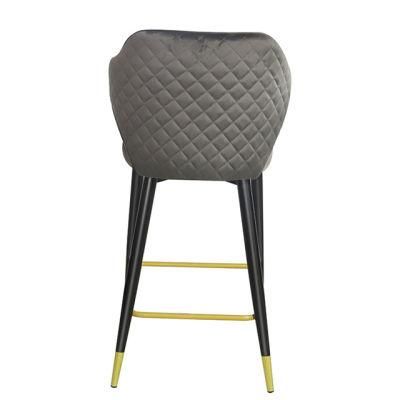 Wholesale Modern Plush Bar Chair Velvet Fabric Chair