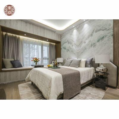 Foshan Factory Modern Design Luxury Fancy King Bedroom Furniture Fabric Sets for Villa