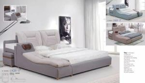 Modern Design Comfortable Custom Massager Platform Audio Bed with Linen Fabric