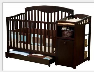 Modern Baby Cot Bed Mini Crib with Lockers