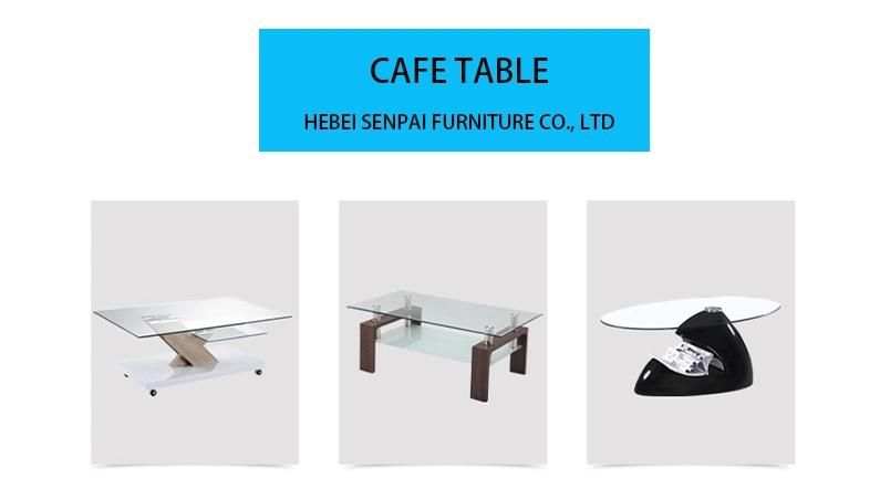 Simple Home Furniture MDF Wooden Paper Top Dining Tables with Metal Legs