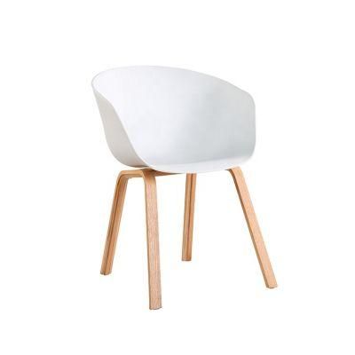 Famous Plastic Half Soft Upholstery Seat Modern PP Wood Dining Chair