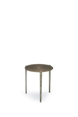 Modern Powder Coating Metal Leg Slate Topped Round Marble Coffee Table