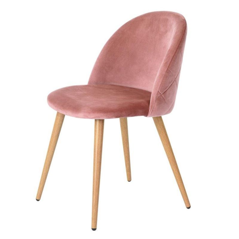 Wholesale Nordic Upholstered Dining Room Chair Modern Luxury Furniture Button Tufted Fabric Velvet Dining Chair