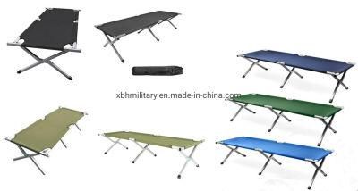 Factory Custom Outdoor Trip Military Style Folding Camping Bed