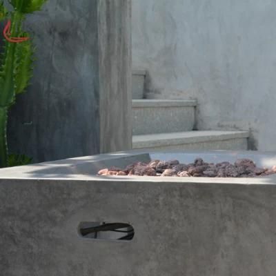Heating Patio Square Concrete Outdoor Propane Gas Garden Firepit Table