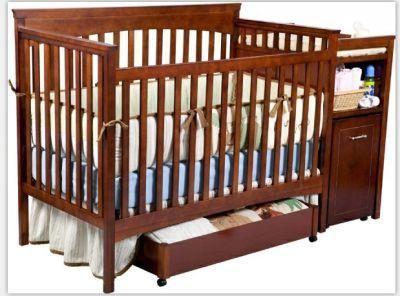 Modern Wood Cheap Newborn Baby Cot Bed Brown Near Me
