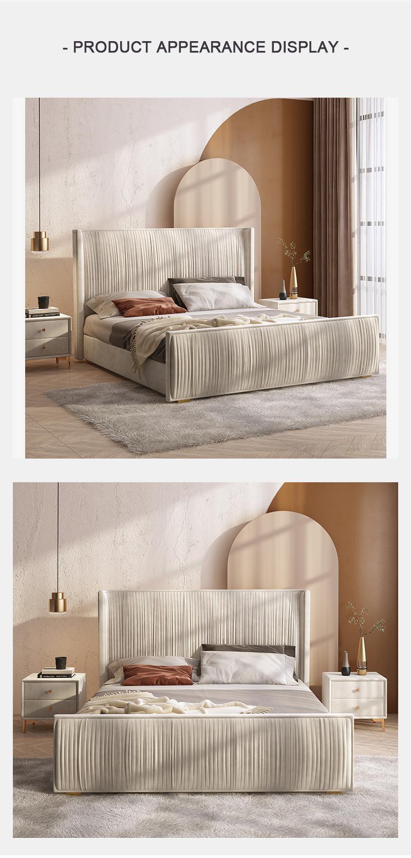 Wholesale Bedroom Furniture Set Multifunctional storage Fabric Bed