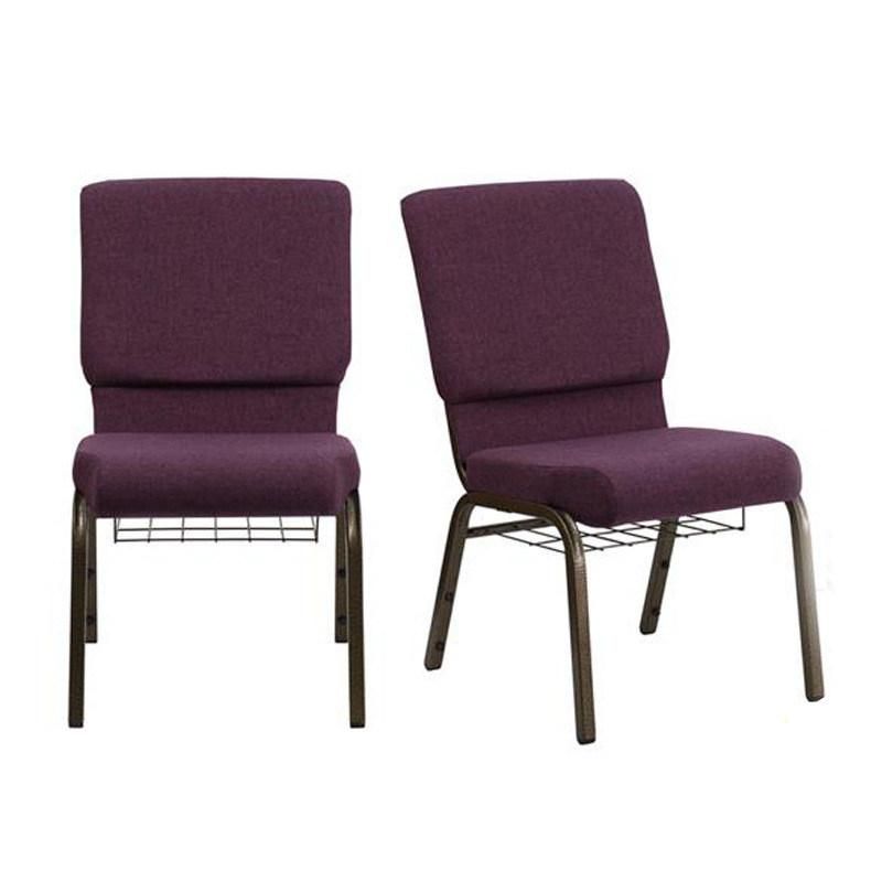 Modern High Quality Fabric Church Glod Frame Hotel Banquet Church Chair