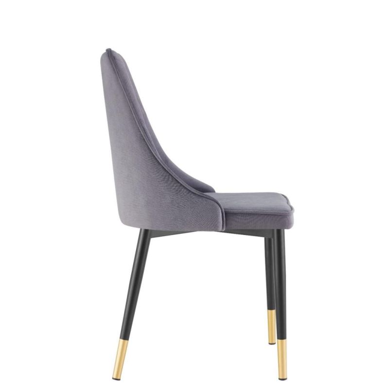 Luxury Blue Black Yellow Brown Velvet Leather Upholstered Dining Chair Modern Wholesale