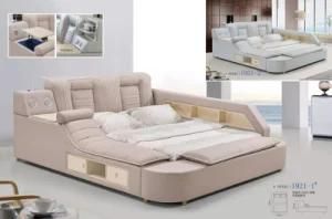 Modern Home Customized Audio Bed Stool and Storage Function Fabric Coated Bed for Bedroom
