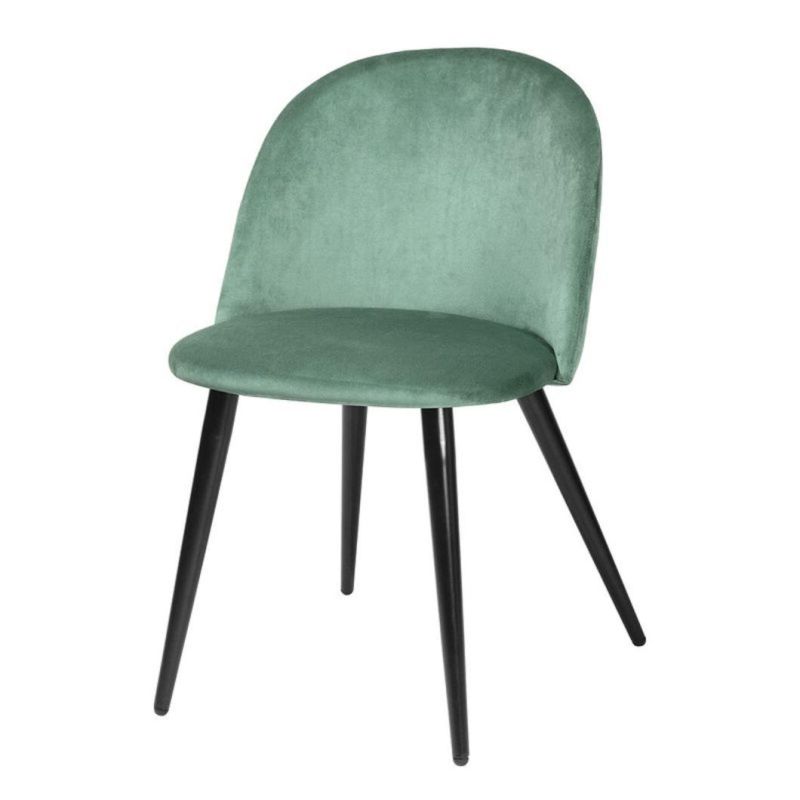 Upholstered Dining Room Chair Modern Luxury Furniture Button Tufted Fabric Velvet Dining Chair
