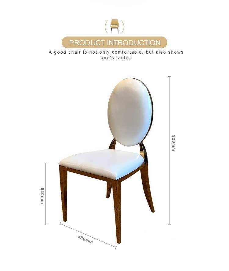 Furniture Luxury PU Modern High Back Wedding Dining Chair