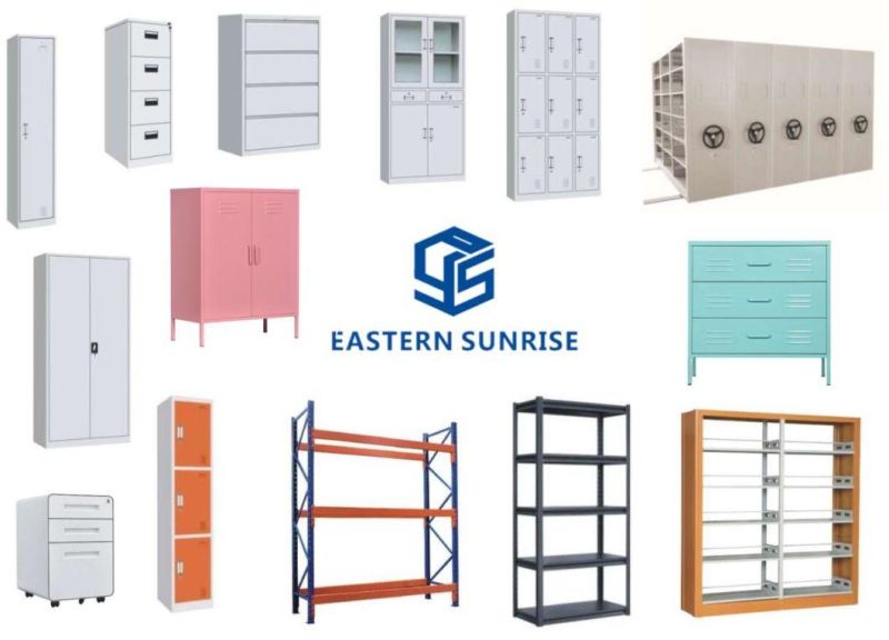 Simple Design Easy Assemble Knock Down Metal Two Drawer Cabinet