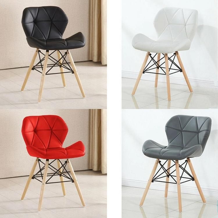 Living Rookm Furniture Black PU/Fabric Butterfly Chair Native Wood Radar Chair Thailand Dining Chairs