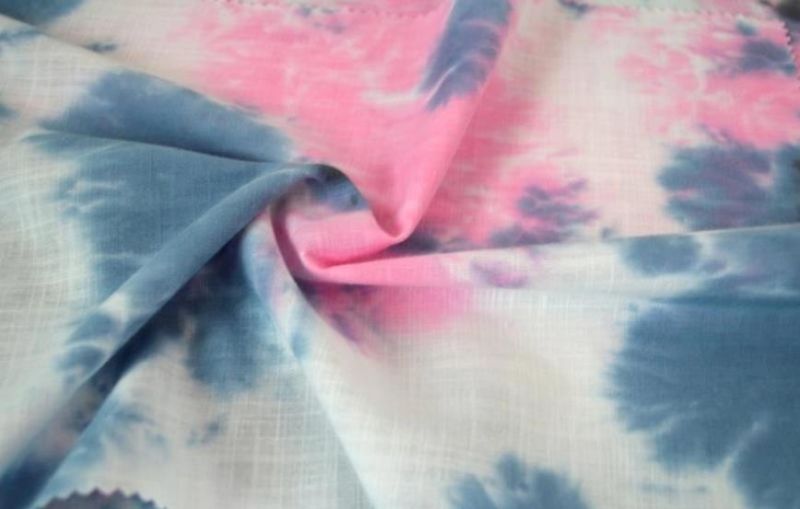 21s 105g Tie-Dyed Linen Type Fabric Slubbed Fabrics for Sweater Hoody Curtains