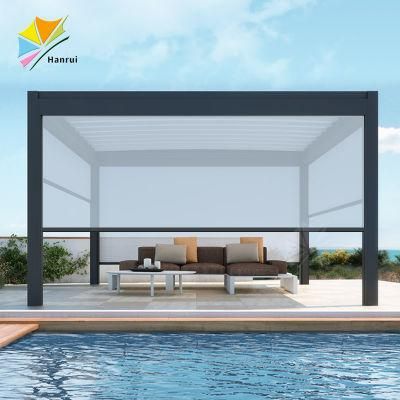 Blackout Fabric Patio Sun Shading Zipped Screen Roller External Blinds Shutter Shades Outdoor Roller Screen