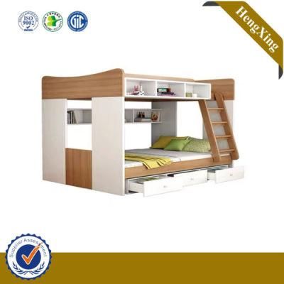 Modern Home Bedroom Furniture Wooden Double Single School Bed with Stair