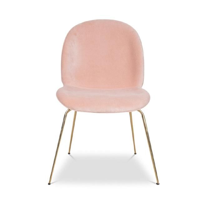 Gubi Beetle Dining Chair in Velvet Fabric