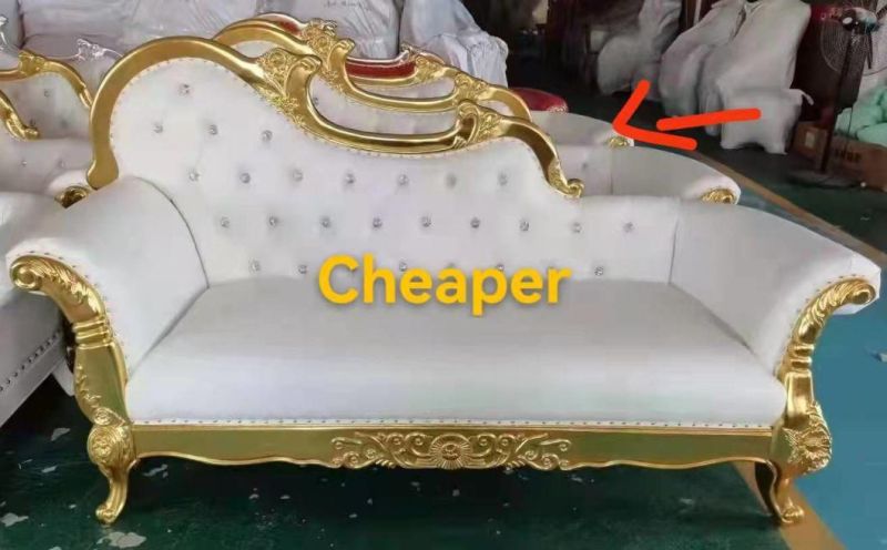 Wholesale Antique Silver Gold Fabric Event Banquet Hotel Chairs Manufacturer Custom Wooden Wedding High King Throne Chair for Sale