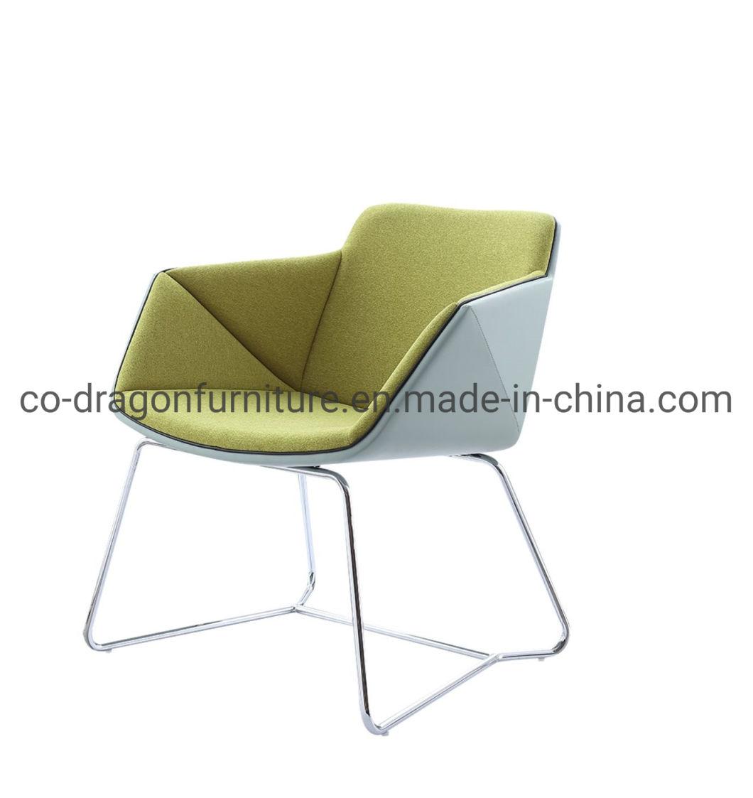 Leisure Leather Fabric Coffee Chair with Metal Legs for Home Furniture
